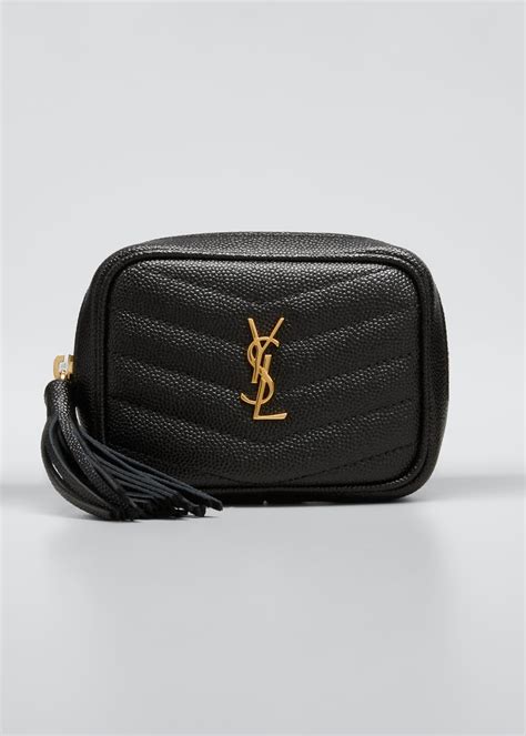 Saint Laurent Lou Baby YSL Quilted Grain de Poudre Belt Bag